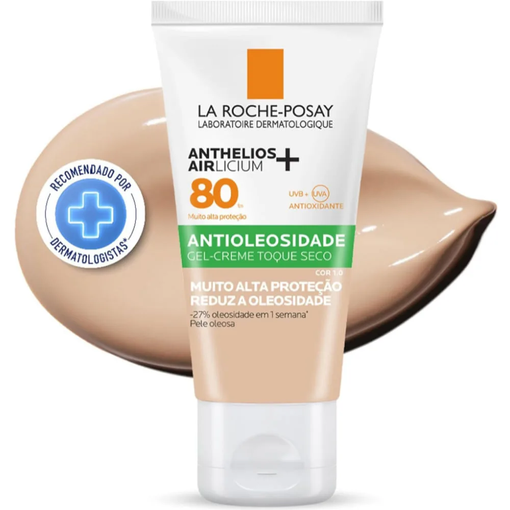 Protetor Solar Facial La Roche-Posay Anthelios Airlicium+ FPS80 Cor 1.0 40g