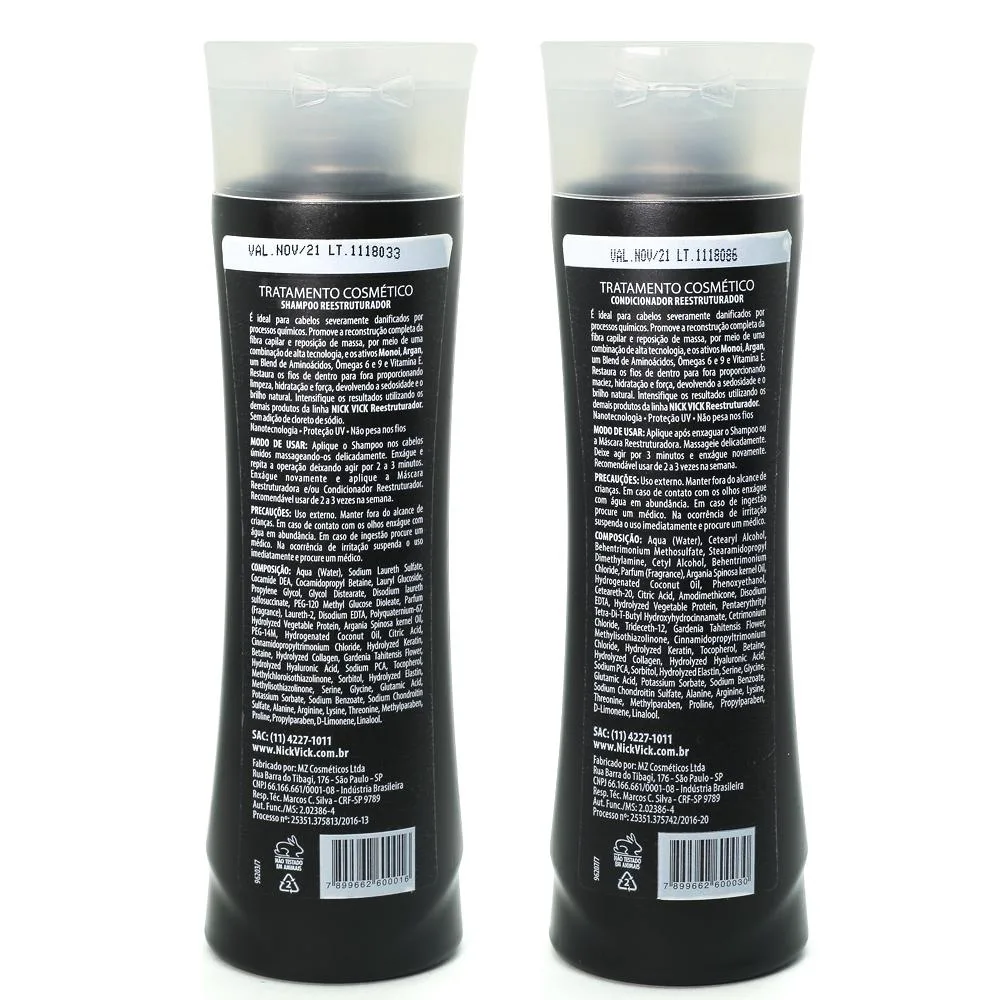 Kit Nick Vick Reestruturador - Shampoo - Condicionador