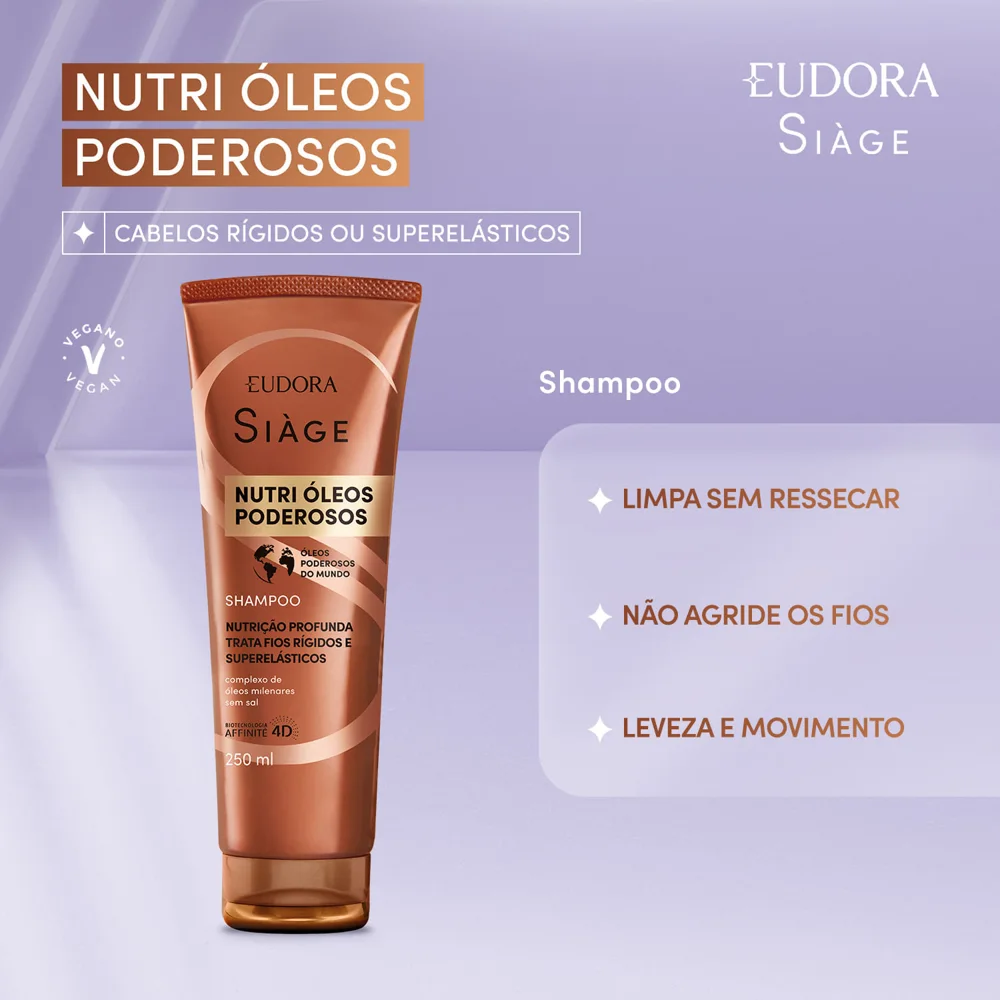 Shampoo Eudora Siàge Nutri Óleos Poderosos 250ml