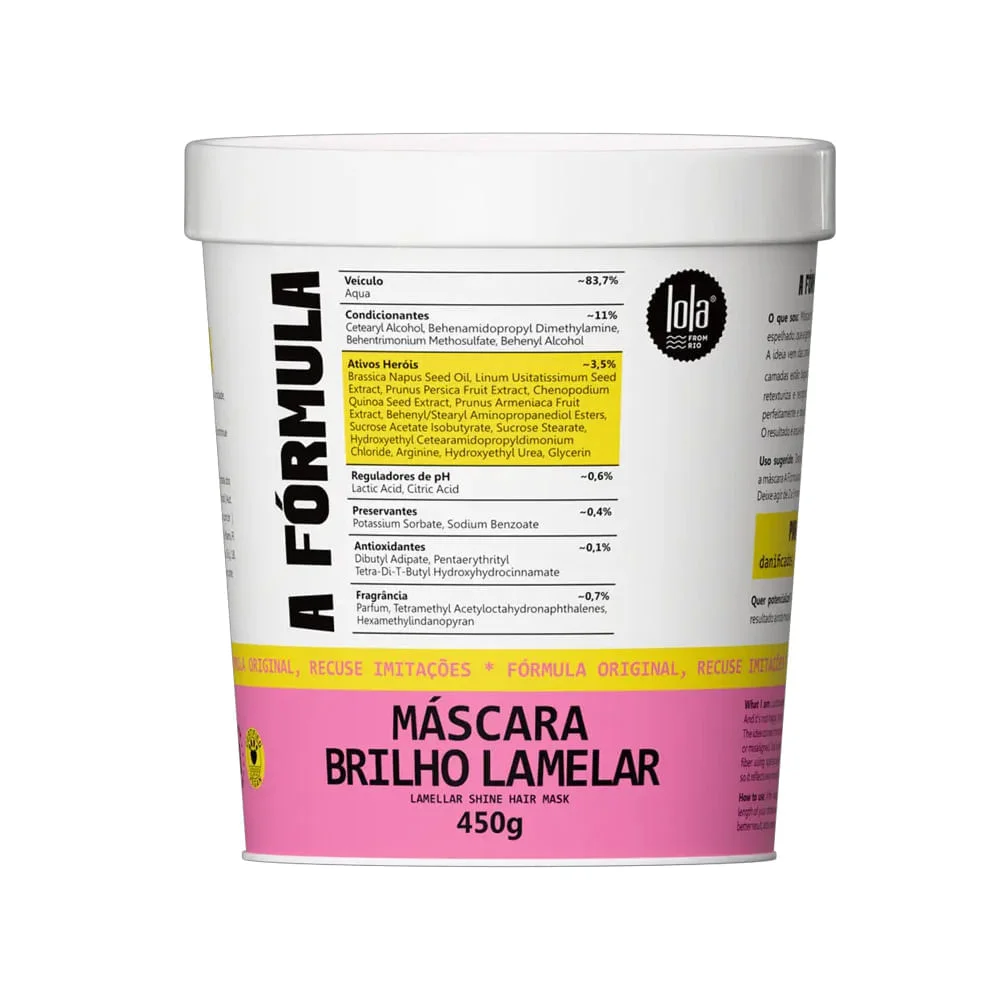 Lola From Rio - A Fórmula - Máscara Capilar - 450g