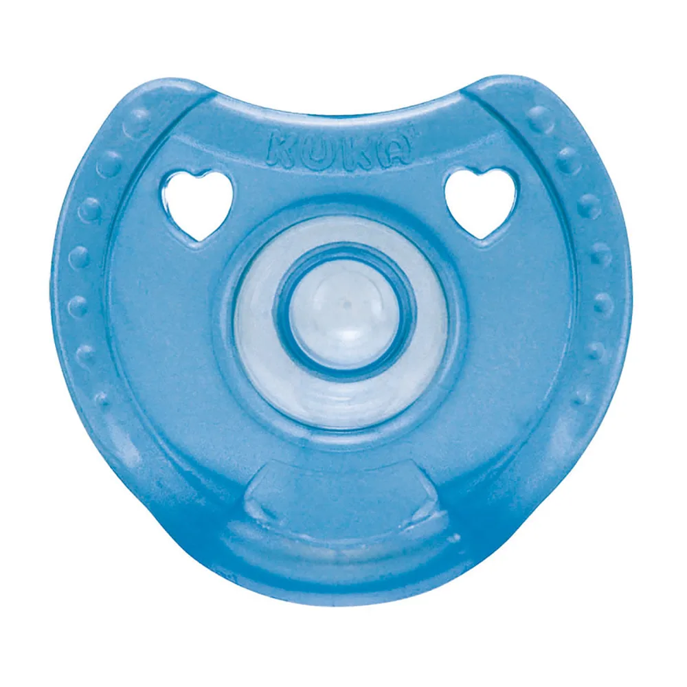 Chupeta Kuka Soft Comfort Bico Redondo +6 meses Silicone Azul Tamanho 2 1 Unidade