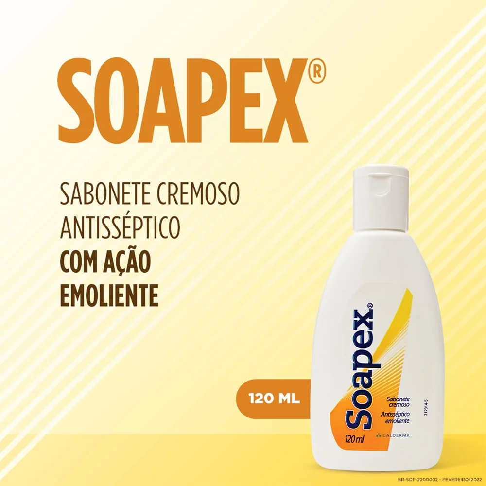 Sabonete Líquido Soapex Cremoso Antisséptico 120ml