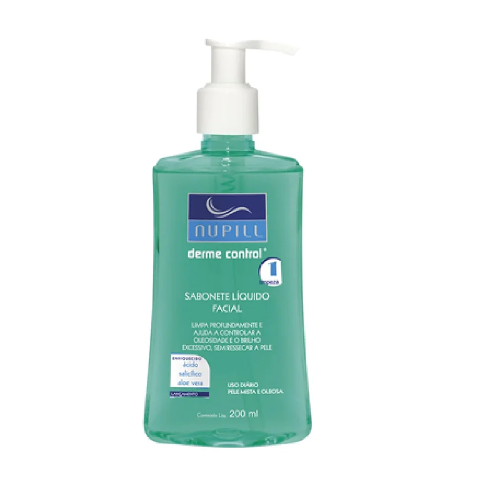 Sabonete Líquido Facial Nupill Derme Control Ácido Salicílico 200ml