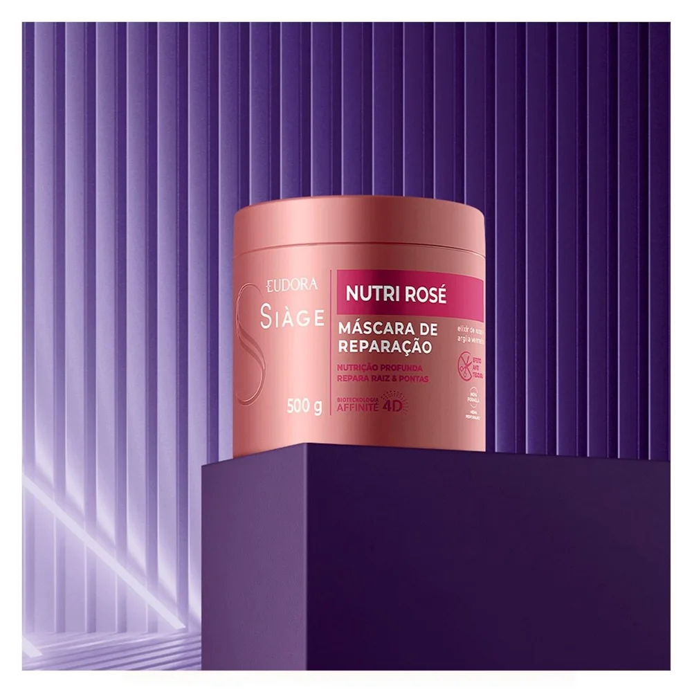 Máscara Capilar Eudora Siàge Nutri Rosé Reparação 500g