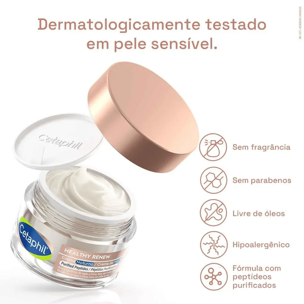 Creme Facial Cetaphil Healthy Renew Anti Idade Reparador Noturno 50g