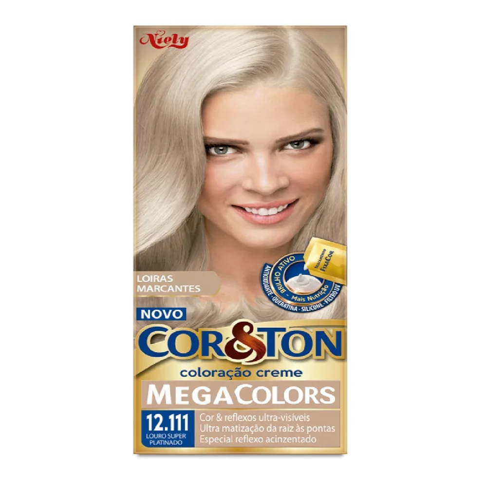 Tintura Cor&ton Mega Colors Louro Super Platinado 12.111