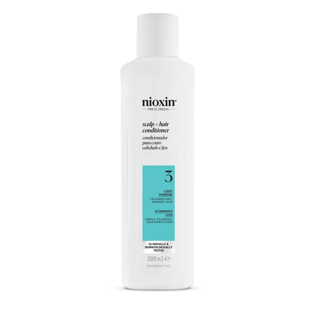 Condicionador - Nioxin Sistema 3 Cabelo Colorido Seco Danificado Afinamento Leve - 300ml