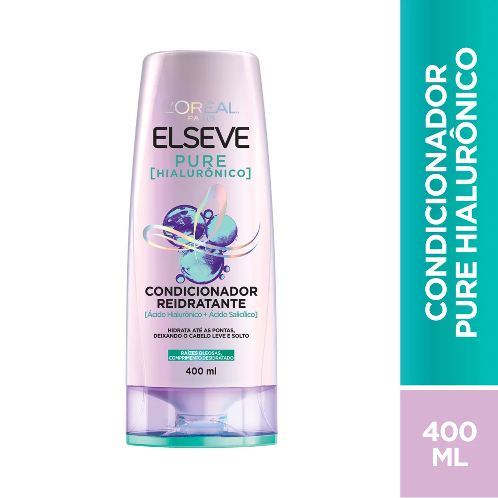 Condicionador Elseve Pure Hialurônico Reidratante 400ml