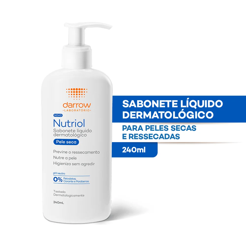 Sabonete Líquido Darrow Nutriol Pele Seca Facial e Corporal 240ml
