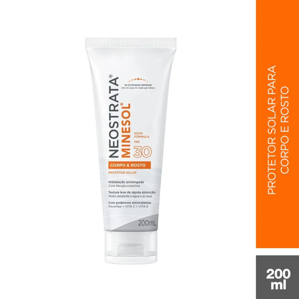 Protetor Solar NeoStrata Minesol Rosto e Corpo FPS30 200ml