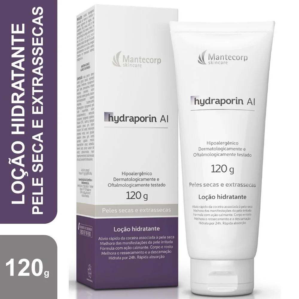 Loção Corporal Mantecorp Skincare Hydraporin AI Hidratante Peles Secas e Extrassecas 120g