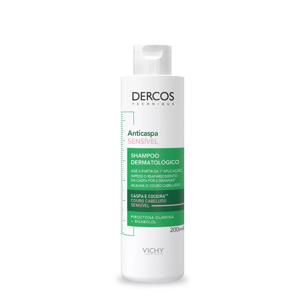 Shampoo Anticaspa Vichy Dercos Dermatológico Couro Cabeludo Sensível 200ml