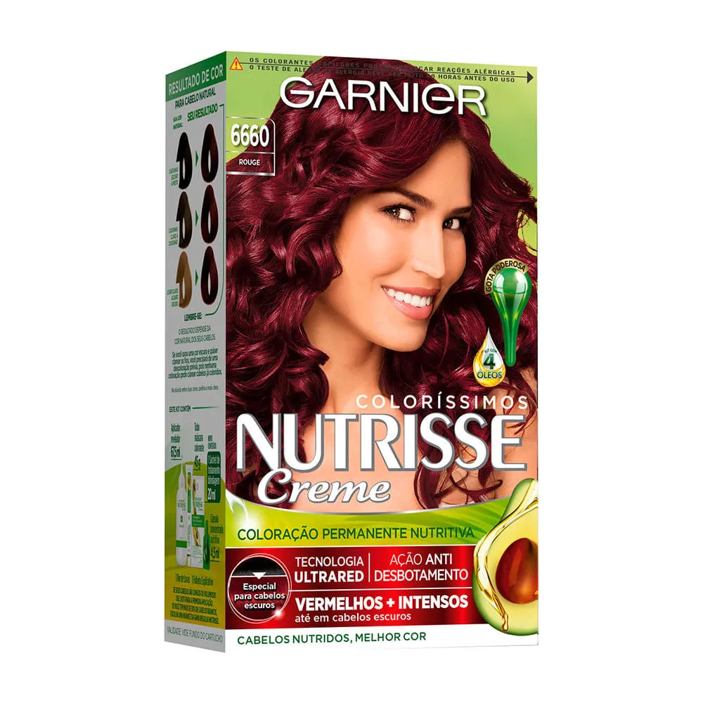 Coloração Nutrisse Creme Coloríssimo 6660 Rouge
