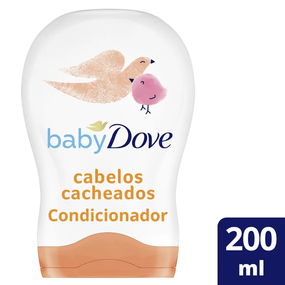 Condicionador Infantil Baby Dove Hidratação Enriquecida Cabelos Cacheados 200ml