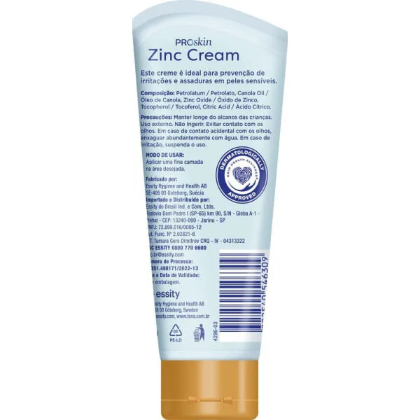 Creme de Assaduras Tena ProSkin com Zinco - 100ml