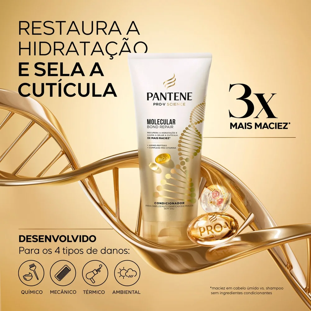 Condicionador Pantene Pro-V Science Molecular Bond Repair 250ml