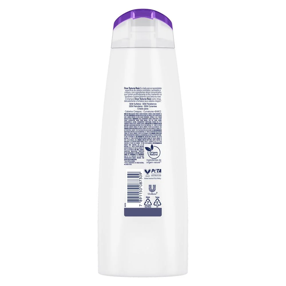 Shampoo Dove Texturas Reais Crespos 355ml