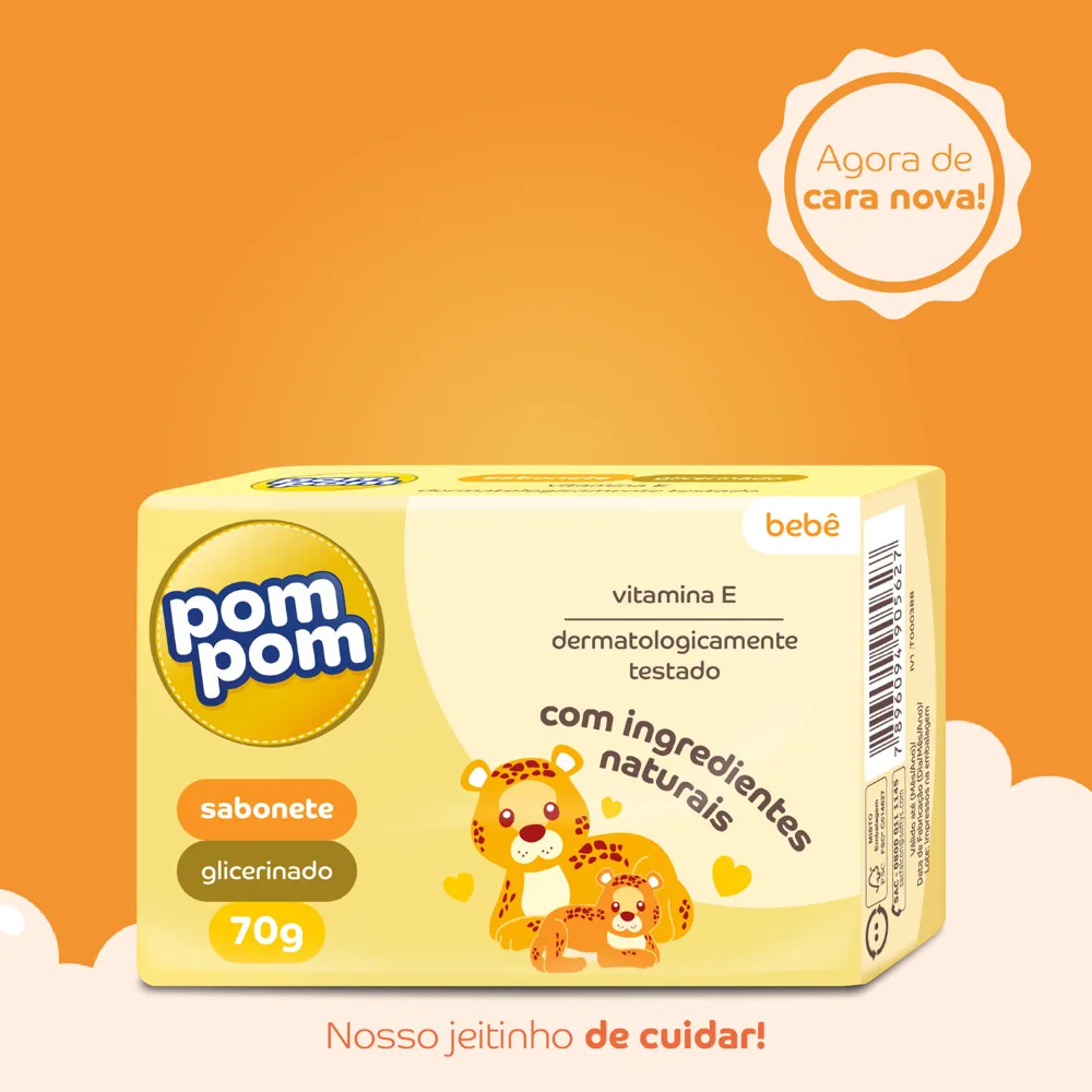 Sabonete de Glicerina Infantil Pom Pom 70g