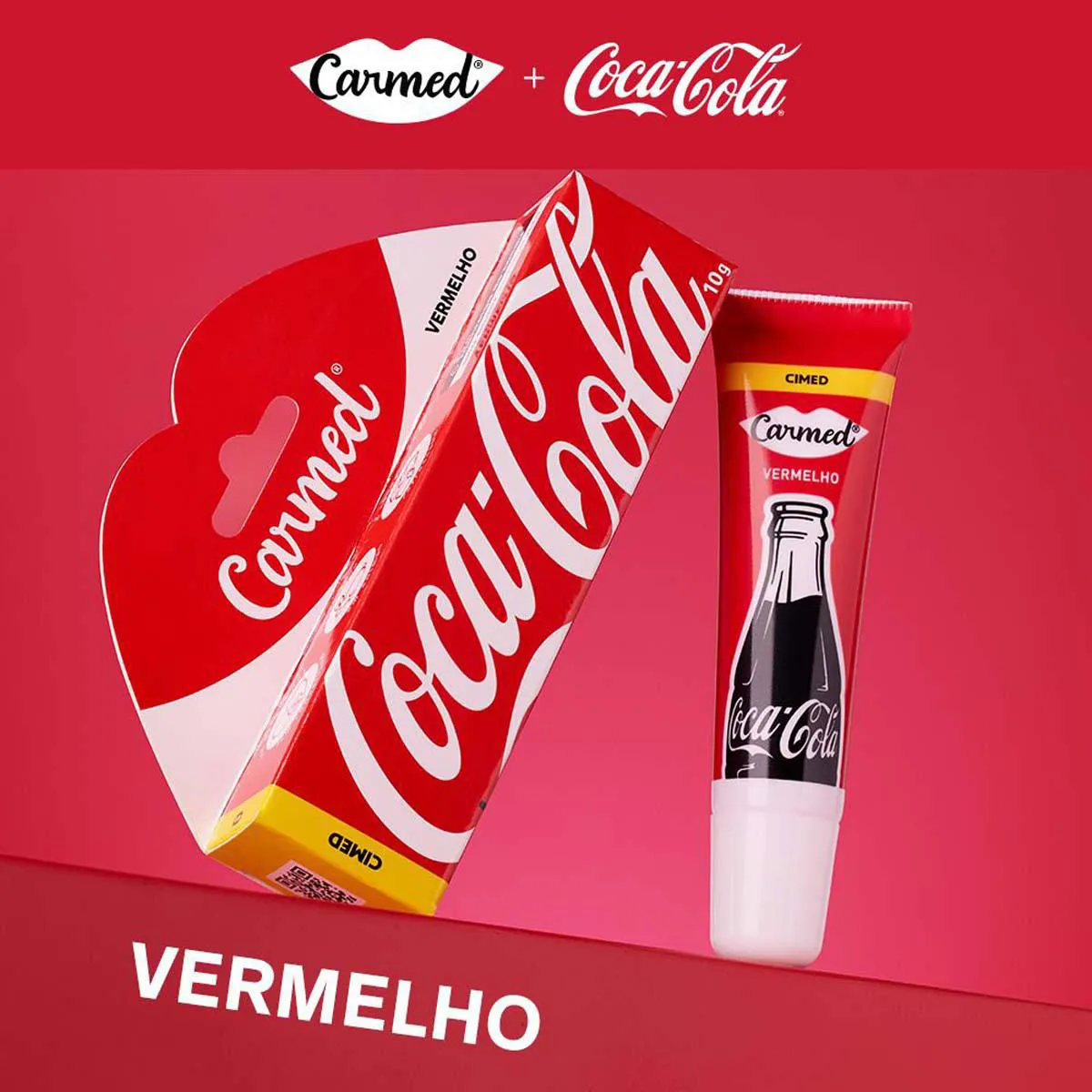 Carmed Hidratante Labial Coca-Cola Vermelho 10g