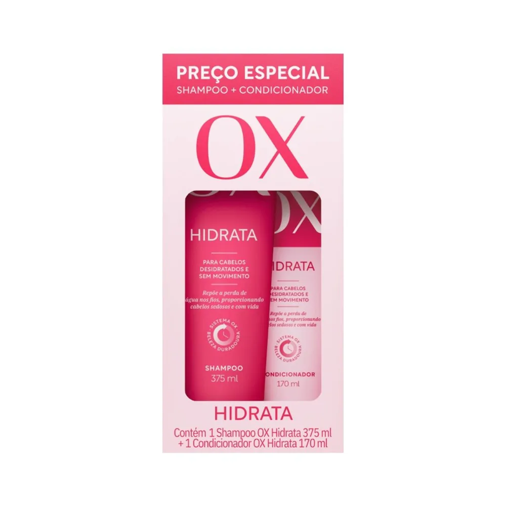 Kit Ox Hidrata Shampoo 375ml + Condicionador 170ml