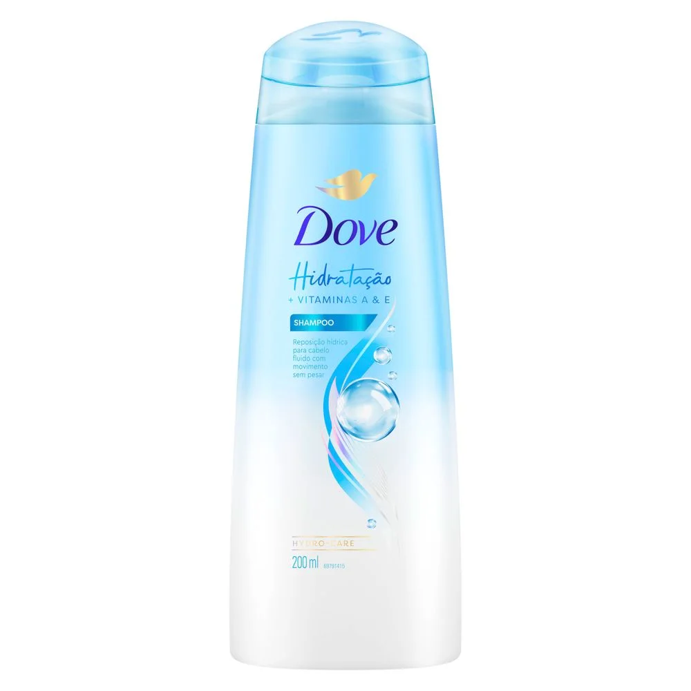 Shampoo Dove Hidratação + Vitamina A & E 200ml