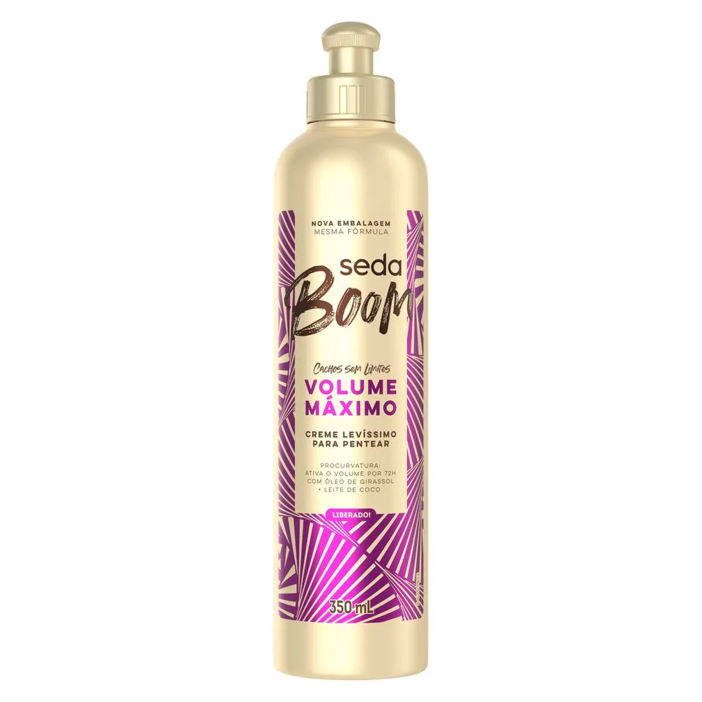 Creme de Pentear Seda Boom Cachos Sem Limite Volume Máximo 350ml