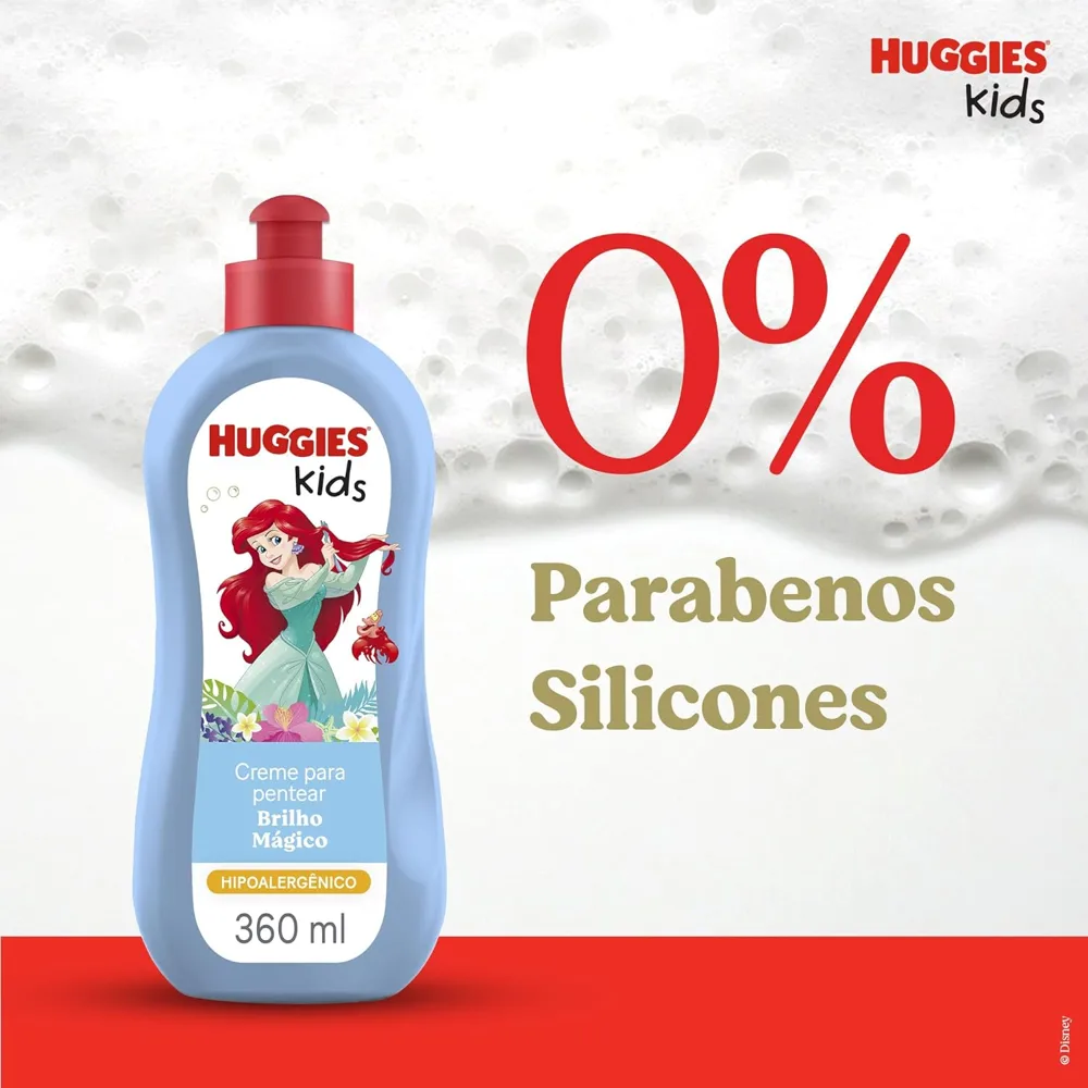 Creme para Pentear Infantil Huggies Kids Brilho Mágico 360ml