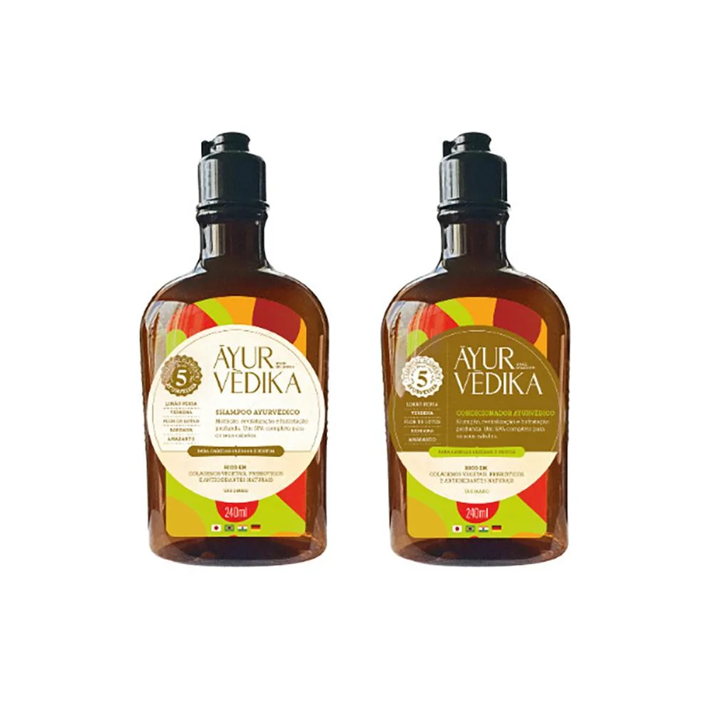 Kit Shampoo e Condicionador Ayurvédika para Cabelos Oleosos 240 ml