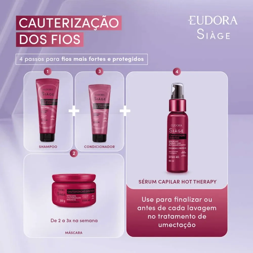 Condicionador Eudora Siàge Cauterização dos Fios 200ml
