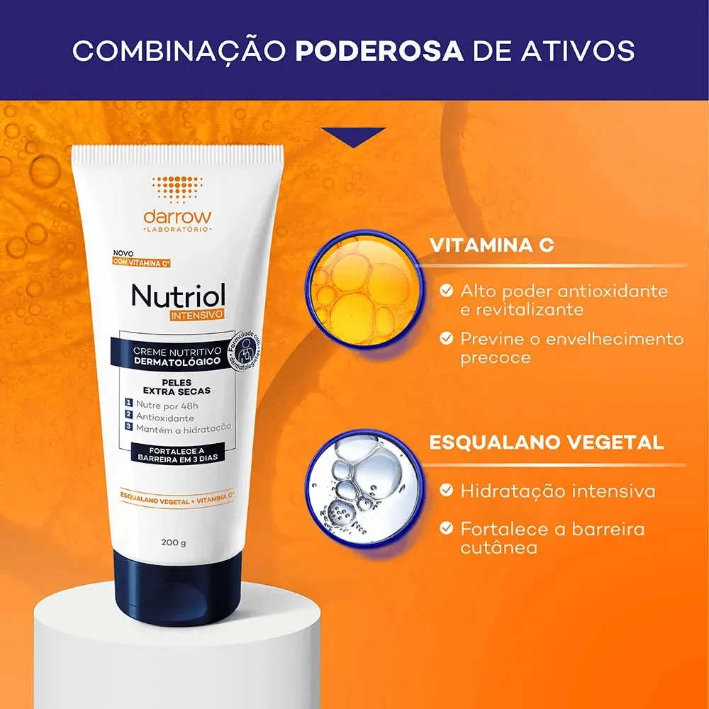 Creme Corporal Darrow Nutriol Intensivo com Vitamina C 200g