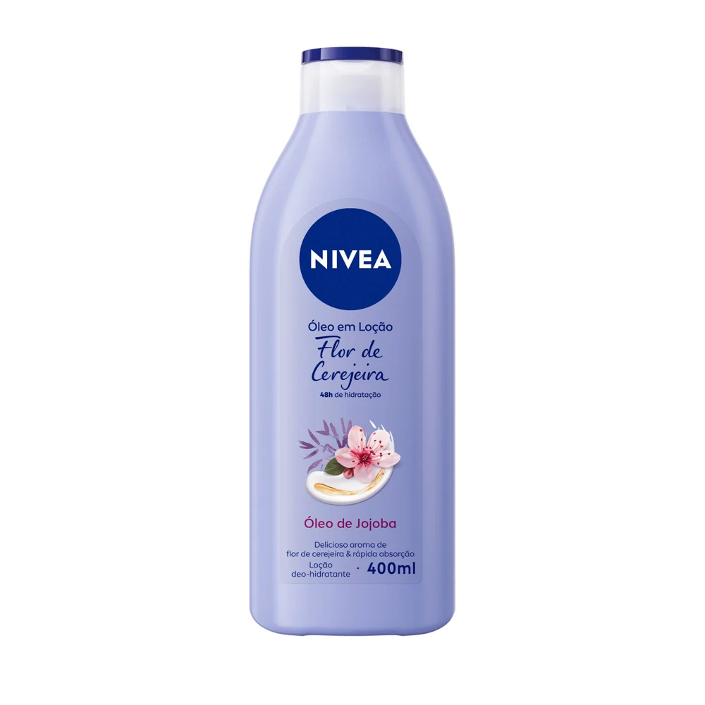 Loção Corporal Nivea Óleos Essenciais Flor de Cerejeira e Óleo de Jojoba 400ml