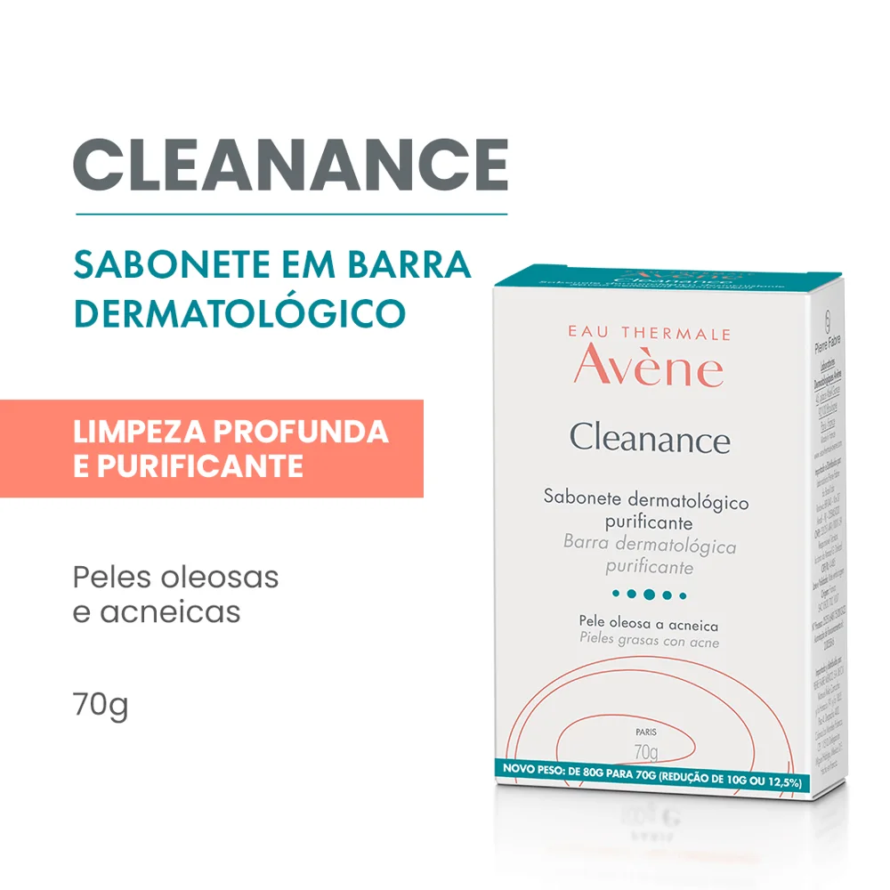 Sabonete em Barra Facial Avène Cleanance Antioleosidade 70g