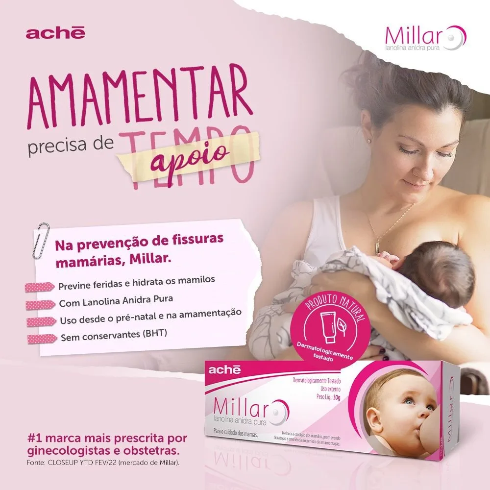 Creme Hidratante para os Seios Millar com Lanolina Pura 30g