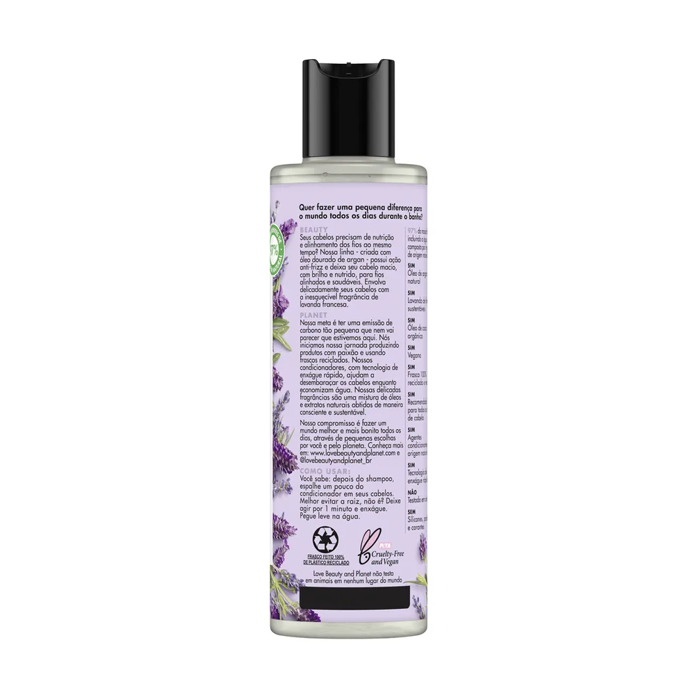 Condicionador Love Beauty & Planet Nutrição Anti Frizz Vegano 300ml