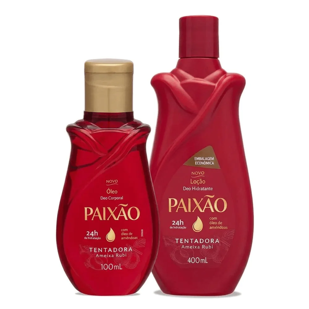 Kit Paixão Tentadora Ameixa Rubi Loção Hidratante 400ml + Óleo Deo Corporal 100ml