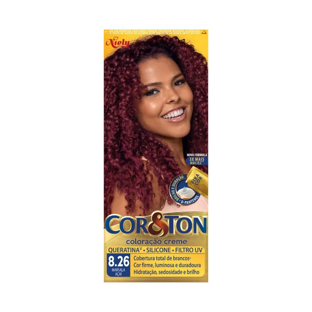 Tinta Niely Cor&Ton 8.26 Marsala Açaí