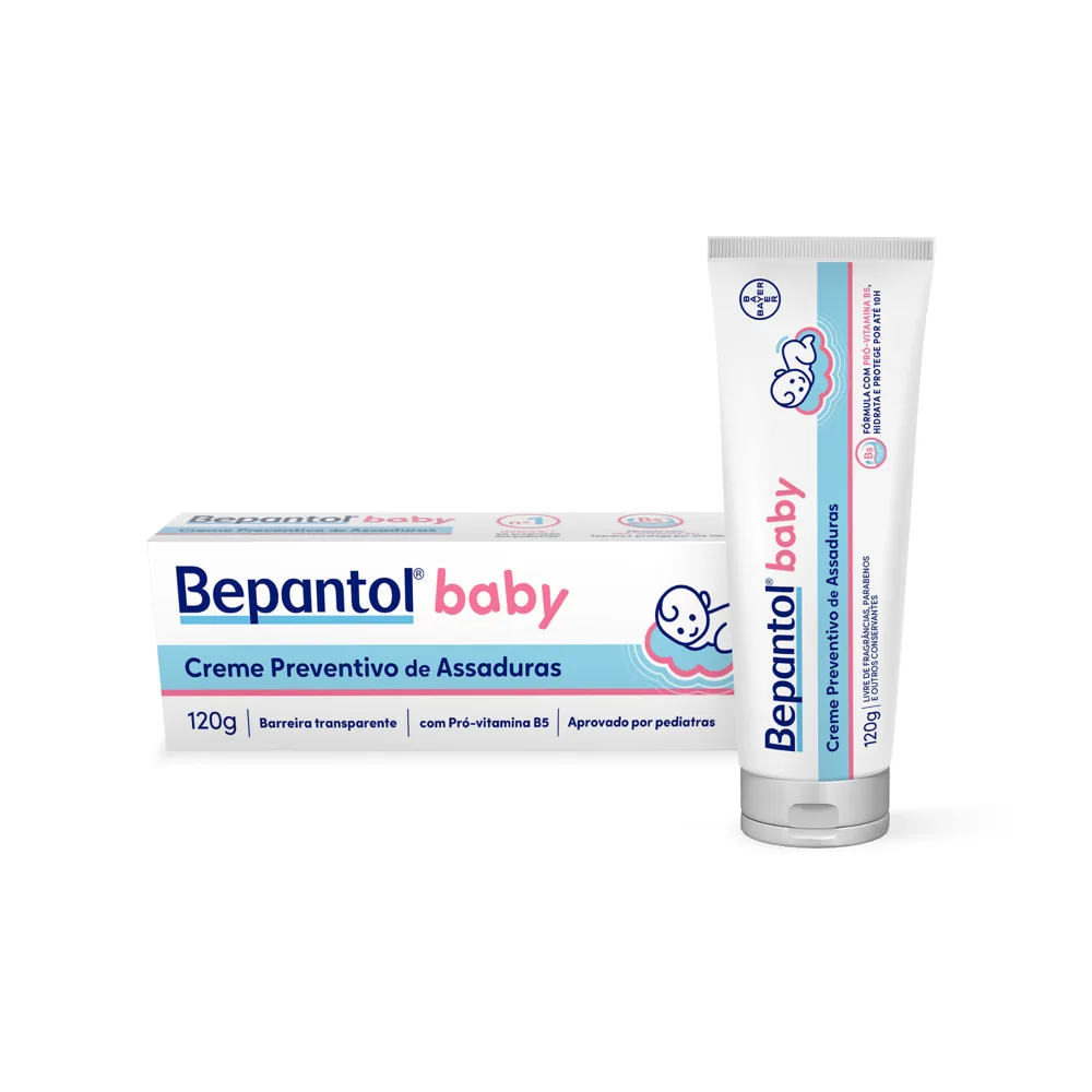 Creme Preventivo de Assaduras a Bepantol Baby com Pró-Vitamina B5 Hipoalergênico Recém-Nascido 120g