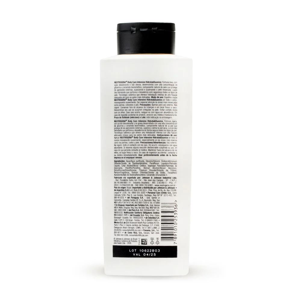 Loção Corporal Neutrogena Body Care Intensive Hidrata e Suaviza com Ceramidas 400ml