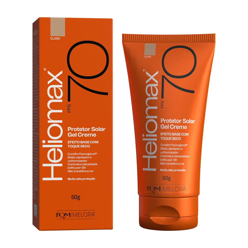 Protetor Solar Facial Heliomax FPS70 Gel Creme Cor Claro 50g