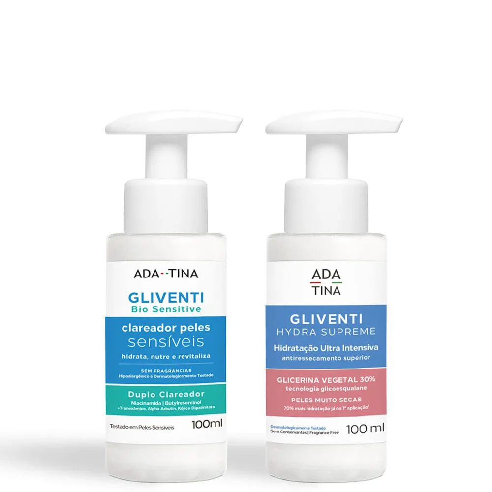 Kit Gliventi Clareador Íntimo e Hidratante Facial Reparador