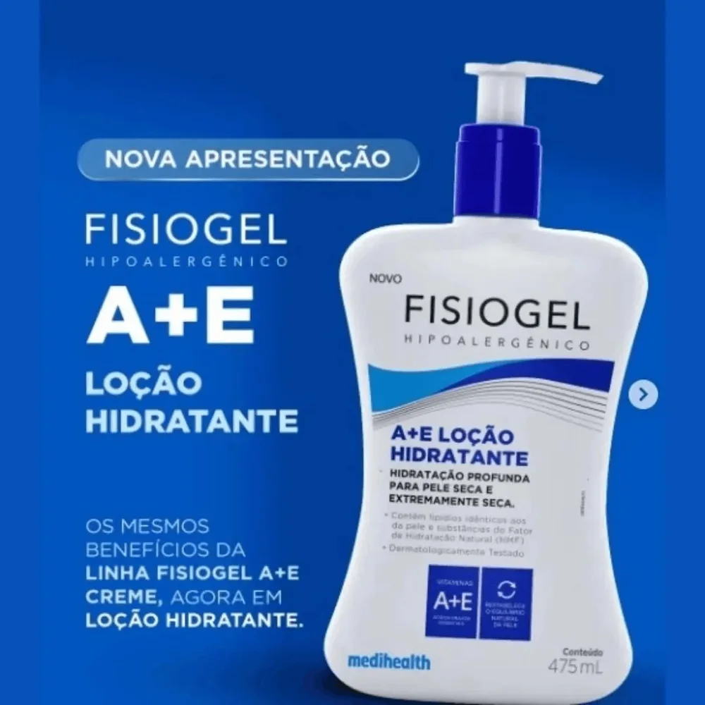Loção Corporal Fisiogel A+E Hidratante 475ml