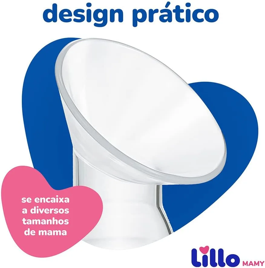 Bomba de Tirar Leite Lillo Mamy Manual Tampa Protetora Silicone 90ml 1 Unidades