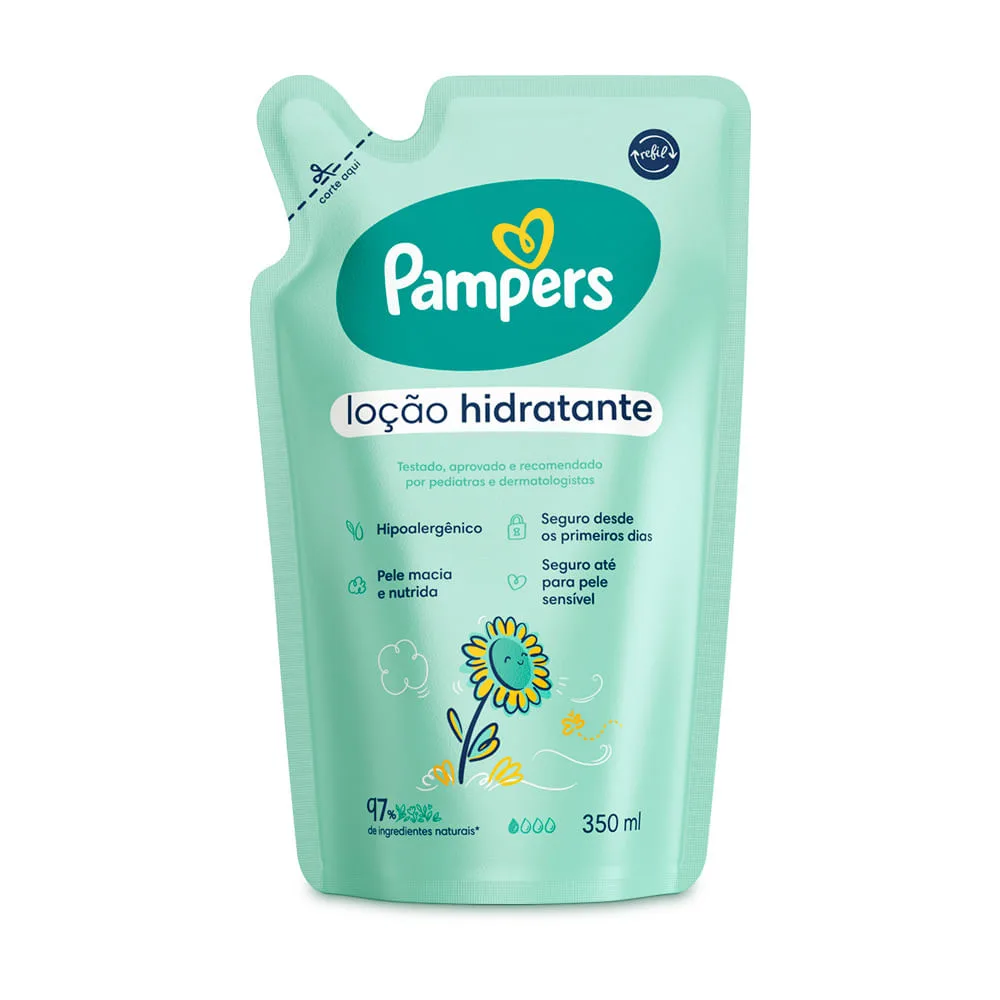 Loção Hidratante Infantil Pampers Bebê Girassol Hipoalergênica 350ml