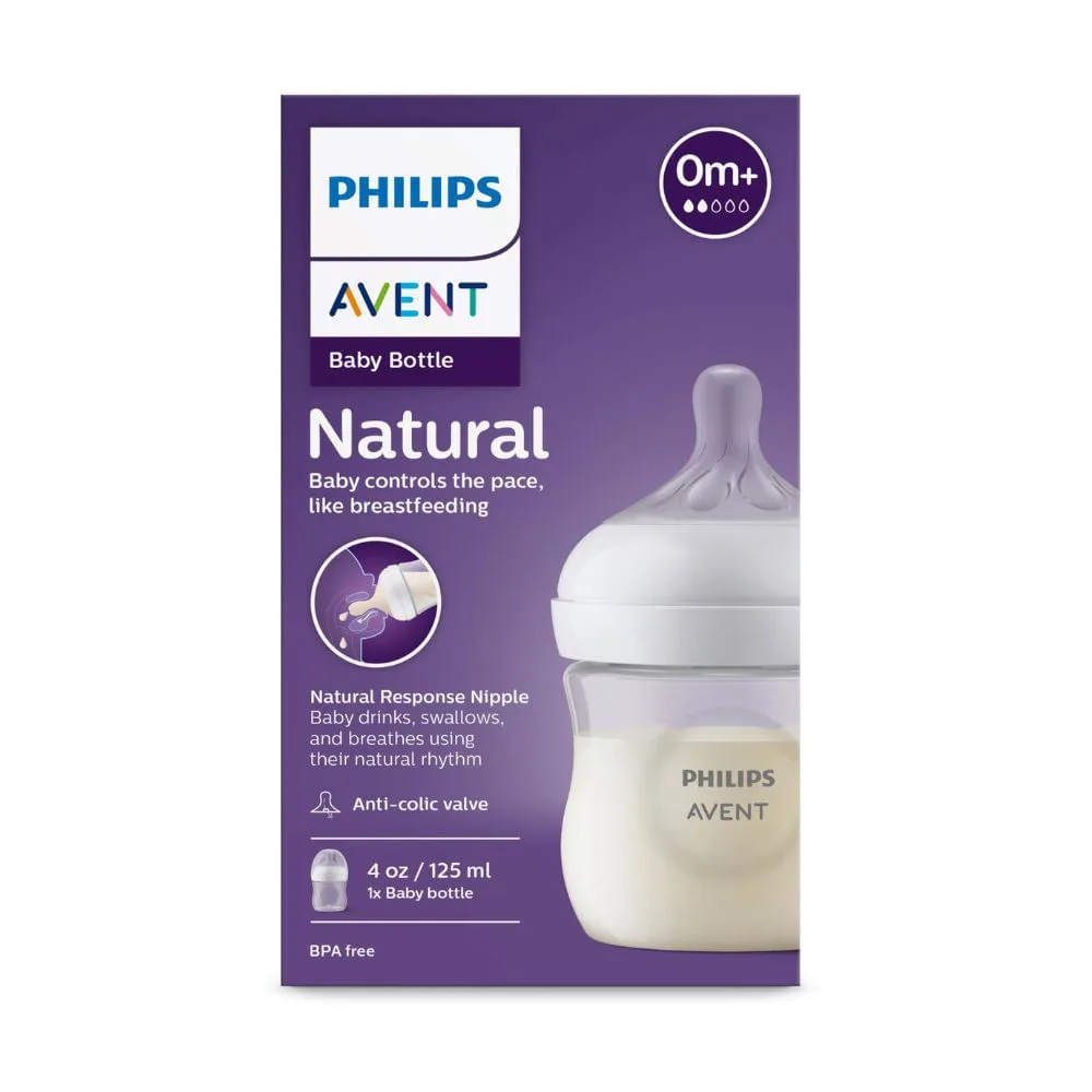 Mamadeira Philips Avent Pétala +0 meses Anticólica Fluxo Lento Tamanho 3 125ml 1 Unidade