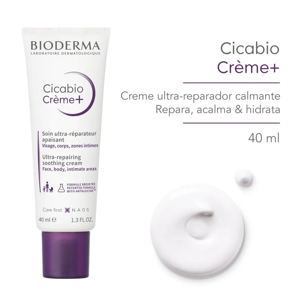 Creme Facial  Bioderma Cicabio Creme+ Ultra Reparador Calmante 40ml