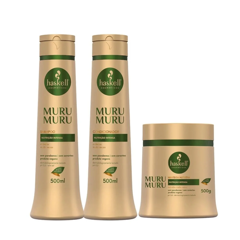 Kit Haskell Muru Muru Duo e Máscara 500ml
