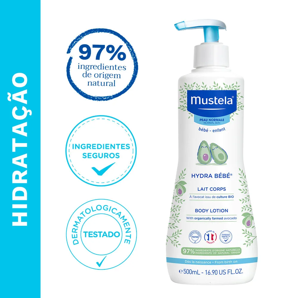 Loção Hidratante Mustela Hydra Bébé Bebê Pele Normal 500ml