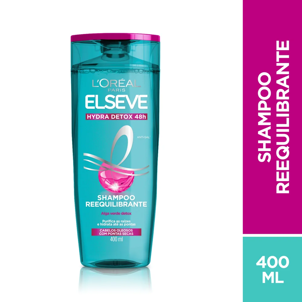 Shampoo Elseve Hydra Detox 48h Requilibrante 400ml