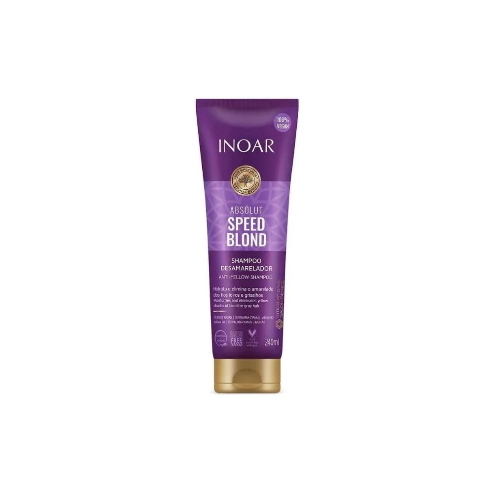 Shampoo Inoar Absolut Speed Blond Desamarelador 240 Ml