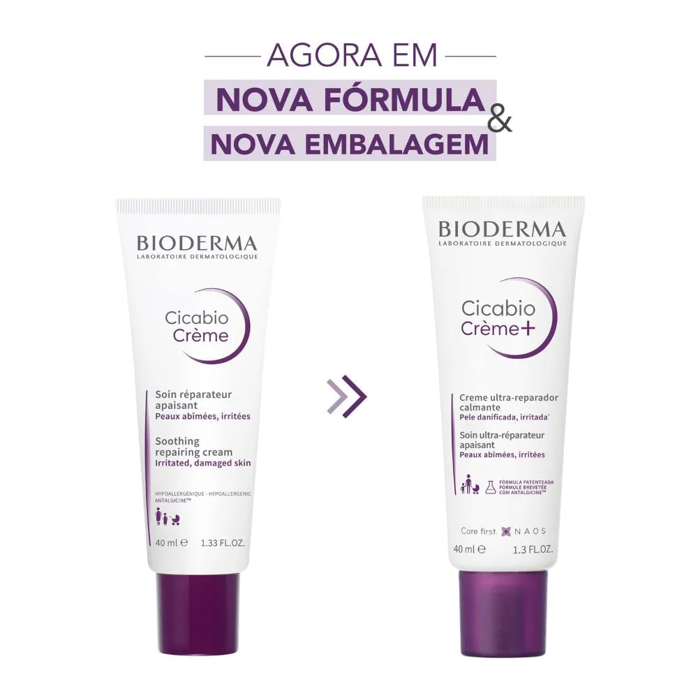 Creme Facial  Bioderma Cicabio Creme+ Ultra Reparador Calmante 40ml
